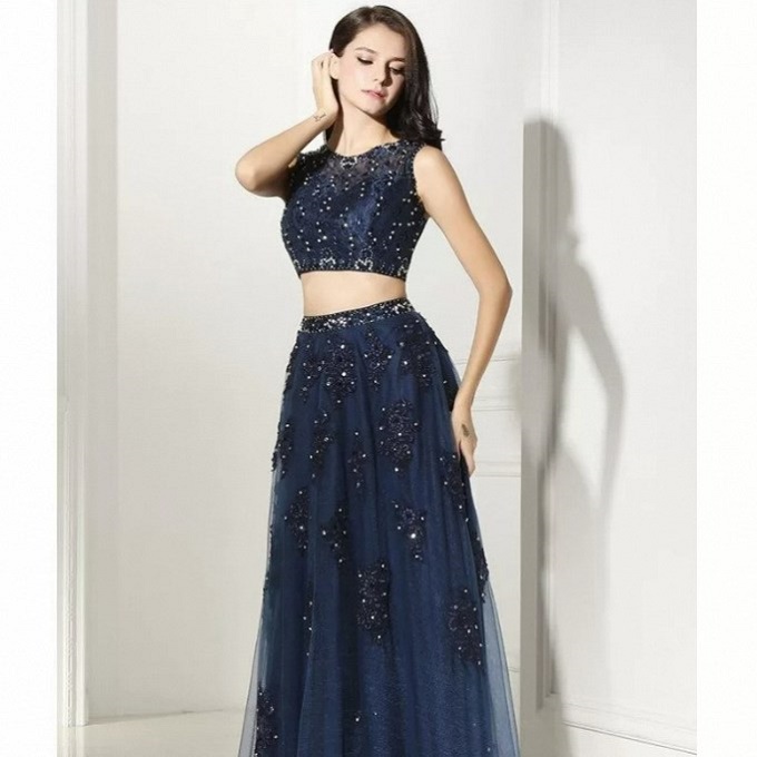 2 piece prom dresses