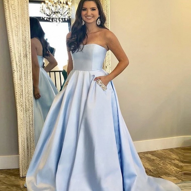 light blue dress