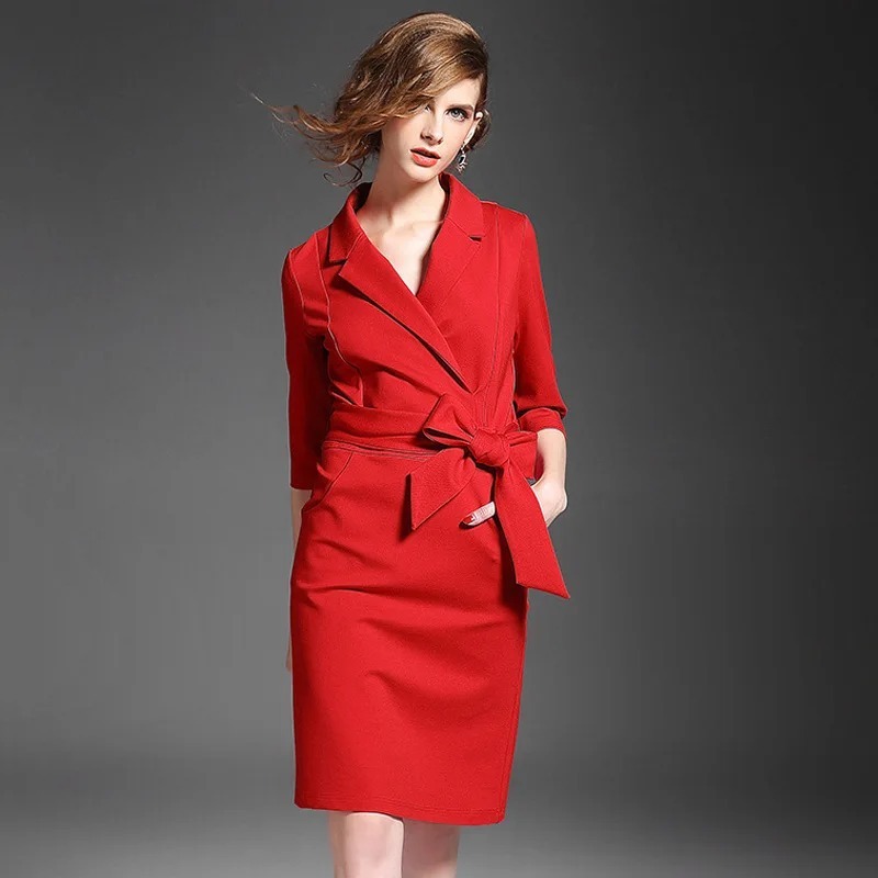 Women's red suit