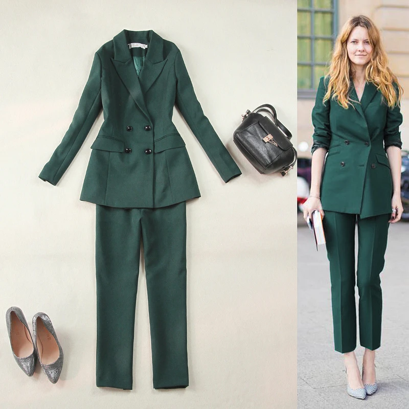 Styling a green dress suit