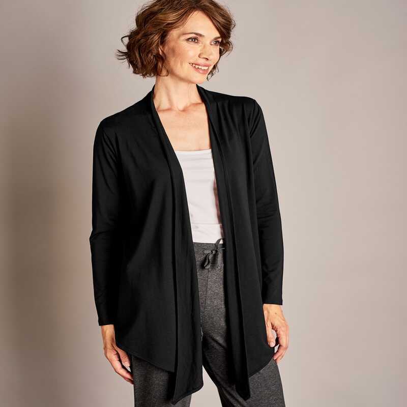 Versatile black cardigan