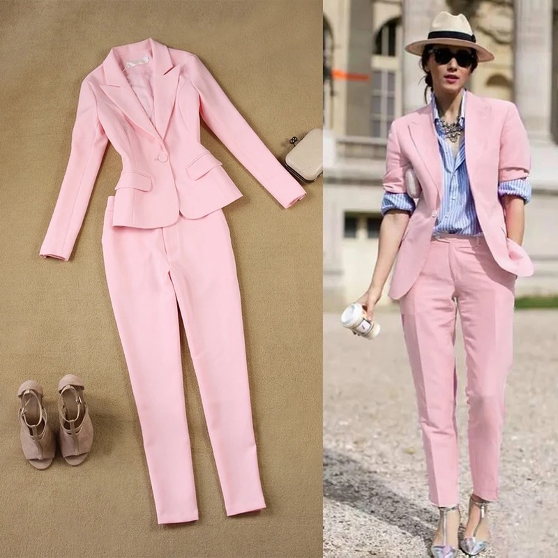 Women's pink suit