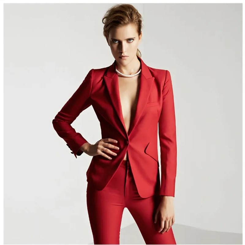 Women's red suit