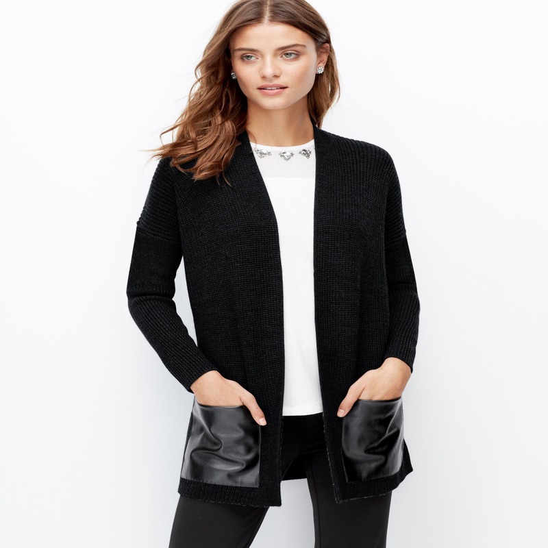 Versatile black cardigan