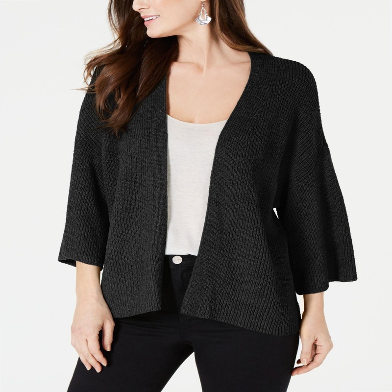 Versatile black cardigan