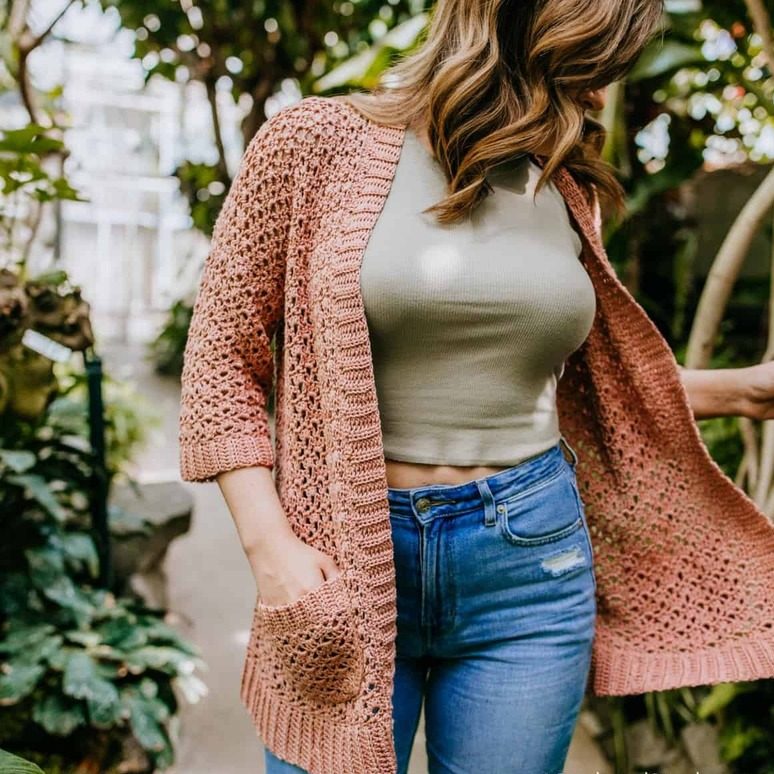 Lightweight crochet cardigan